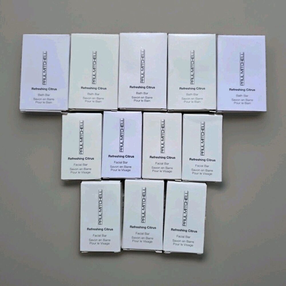 12 Pack PAUL Mitchell Refreshing Citrus Face & Body Bar Soaps Set Lot Travel